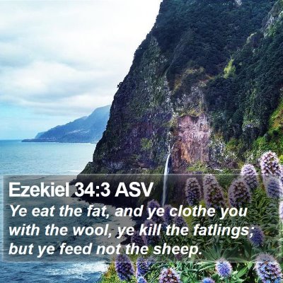 Ezekiel 34:3 ASV Bible Verse Image