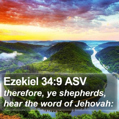 Ezekiel 34:9 ASV Bible Verse Image