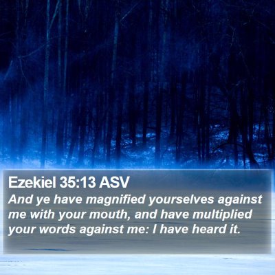 Ezekiel 35:13 ASV Bible Verse Image