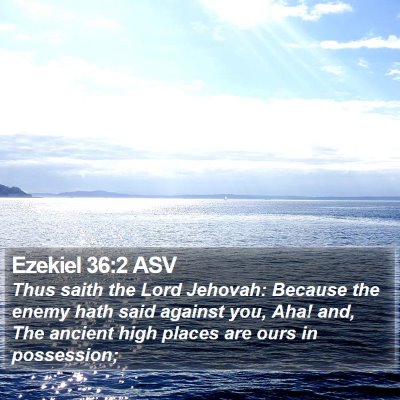 Ezekiel 36:2 ASV Bible Verse Image