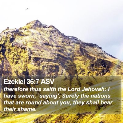 Ezekiel 36:7 ASV Bible Verse Image