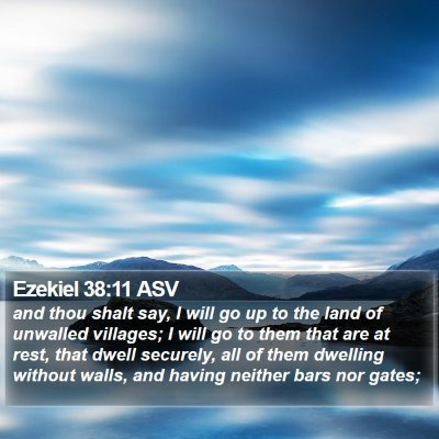 Ezekiel 38:11 ASV Bible Verse Image