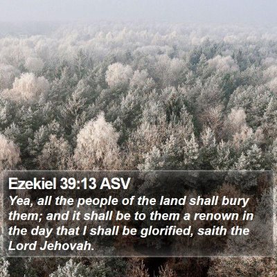 Ezekiel 39:13 ASV Bible Verse Image