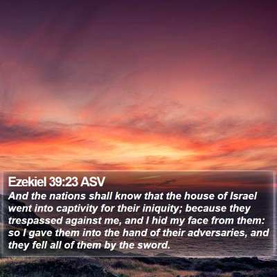 Ezekiel 39:23 ASV Bible Verse Image