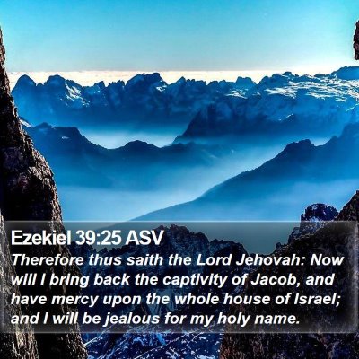 Ezekiel 39:25 ASV Bible Verse Image