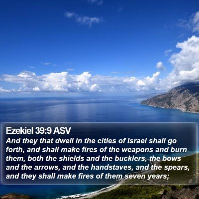 Ezekiel 39:9 ASV Bible Verse Image