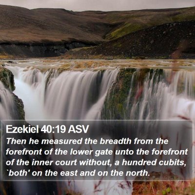 Ezekiel 40:19 ASV Bible Verse Image