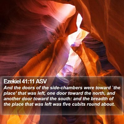 Ezekiel 41:11 ASV Bible Verse Image