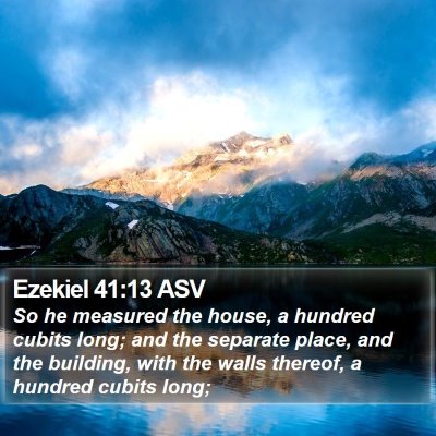 Ezekiel 41:13 ASV Bible Verse Image