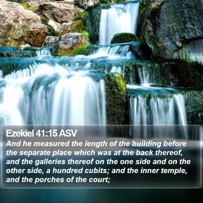 Ezekiel 41:15 ASV Bible Verse Image