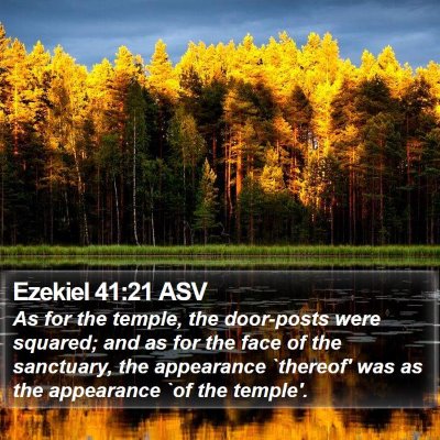 Ezekiel 41:21 ASV Bible Verse Image
