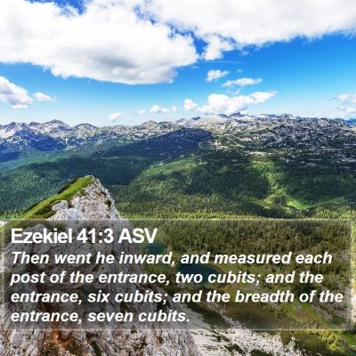 Ezekiel 41:3 ASV Bible Verse Image