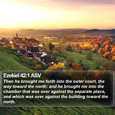Ezekiel 42:1 ASV Bible Verse Image