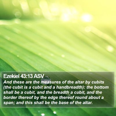 Ezekiel 43:13 ASV Bible Verse Image