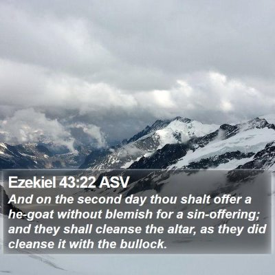 Ezekiel 43:22 ASV Bible Verse Image