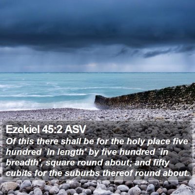 Ezekiel 45:2 ASV Bible Verse Image