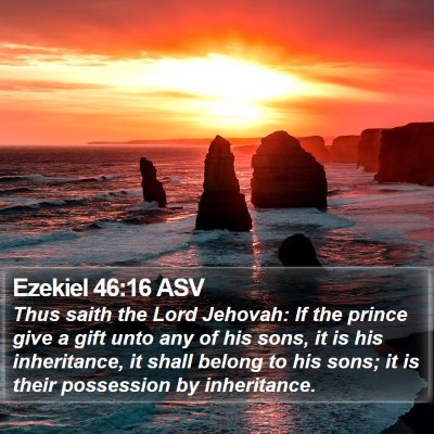 Ezekiel 46:16 ASV Bible Verse Image