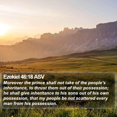 Ezekiel 46:18 ASV Bible Verse Image