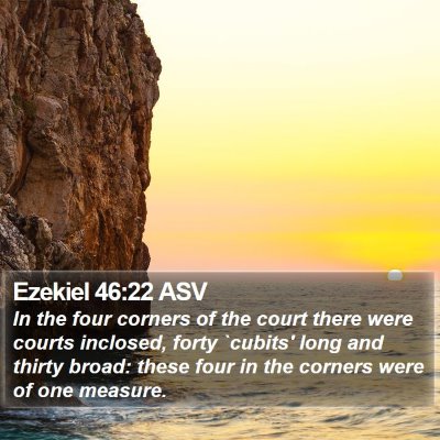 Ezekiel 46:22 ASV Bible Verse Image