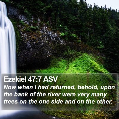 Ezekiel 47:7 ASV Bible Verse Image