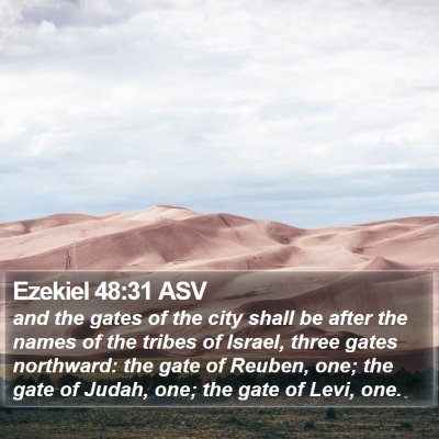 Ezekiel 48:31 ASV Bible Verse Image