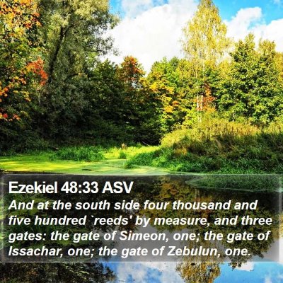 Ezekiel 48:33 ASV Bible Verse Image