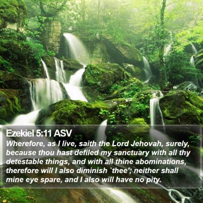 Ezekiel 5:11 ASV Bible Verse Image