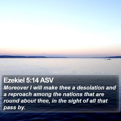 Ezekiel 5:14 ASV Bible Verse Image