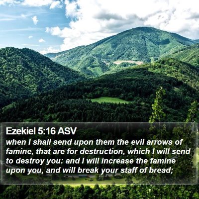 Ezekiel 5:16 ASV Bible Verse Image