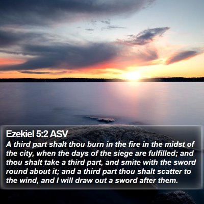 Ezekiel 5:2 ASV Bible Verse Image