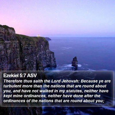Ezekiel 5:7 ASV Bible Verse Image