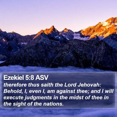 Ezekiel 5:8 ASV Bible Verse Image