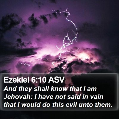 Ezekiel 6:10 ASV Bible Verse Image