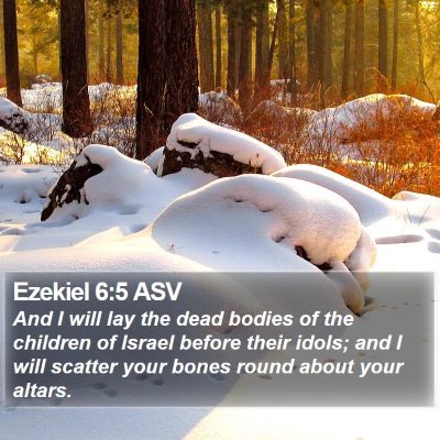 Ezekiel 6:5 ASV Bible Verse Image