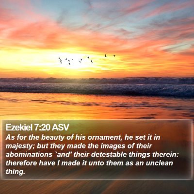 Ezekiel 7:20 ASV Bible Verse Image