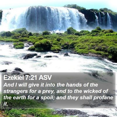 Ezekiel 7:21 ASV Bible Verse Image