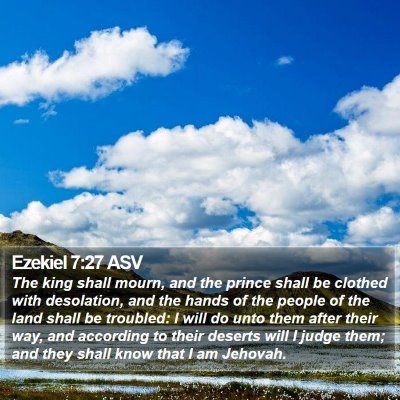 Ezekiel 7:27 ASV Bible Verse Image