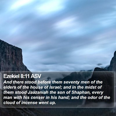 Ezekiel 8:11 ASV Bible Verse Image