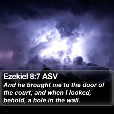 Ezekiel 8:7 ASV Bible Verse Image