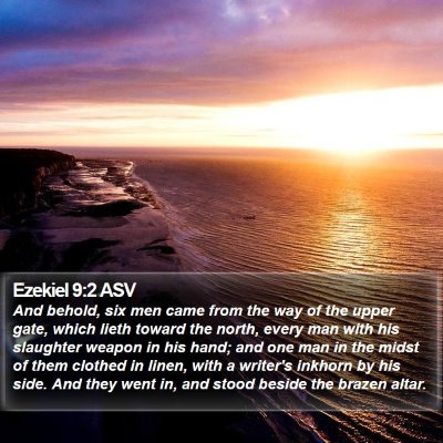 Ezekiel 9:2 ASV Bible Verse Image