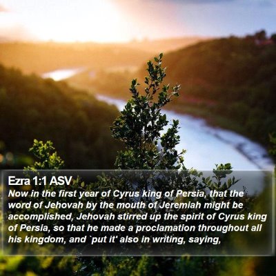 Ezra 1:1 ASV Bible Verse Image