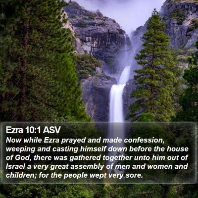 Ezra 10:1 ASV Bible Verse Image