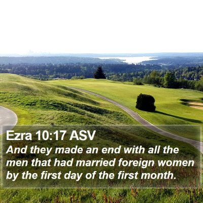 Ezra 10:17 ASV Bible Verse Image