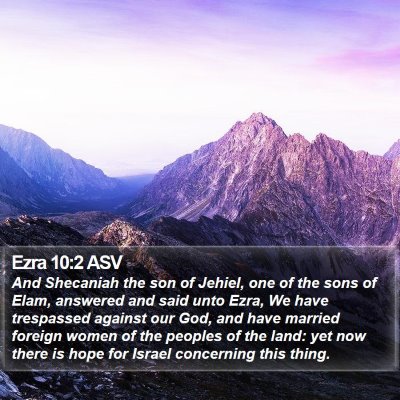 Ezra 10:2 ASV Bible Verse Image