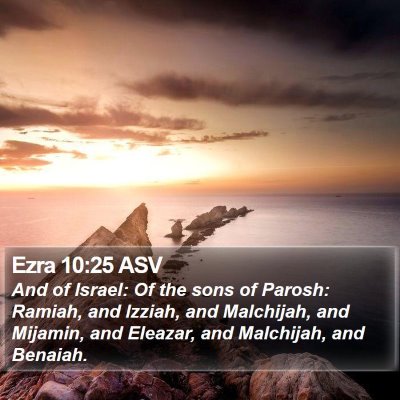 Ezra 10:25 ASV Bible Verse Image