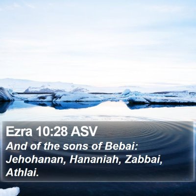 Ezra 10:28 ASV Bible Verse Image