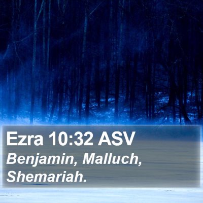 Ezra 10:32 ASV Bible Verse Image
