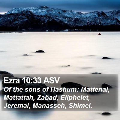 Ezra 10:33 ASV Bible Verse Image