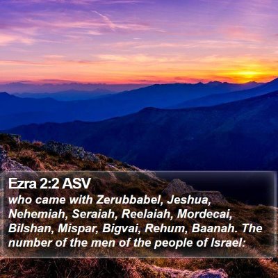 Ezra 2:2 ASV Bible Verse Image