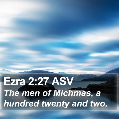 Ezra 2:27 ASV Bible Verse Image